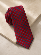 Carmine | Luxury Handmade Printed Silk Necktie
