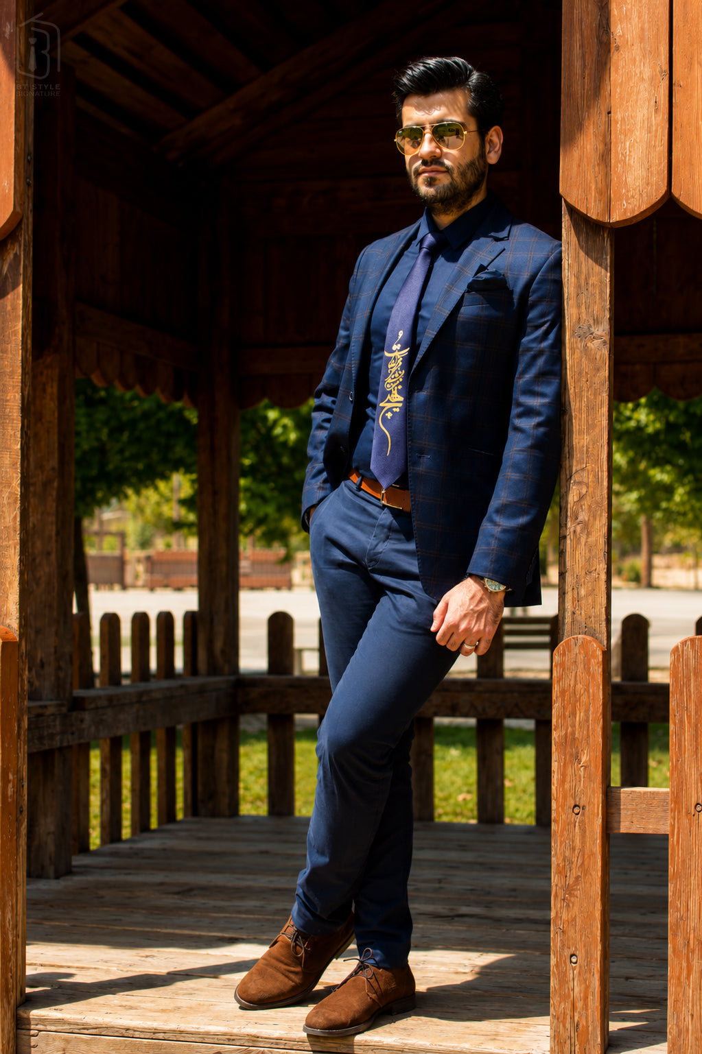DELKHAH Persian Poetry Signature Necktie