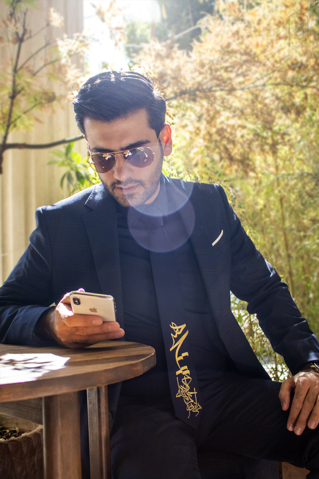 HIICH Persian Poetry Signature Necktie