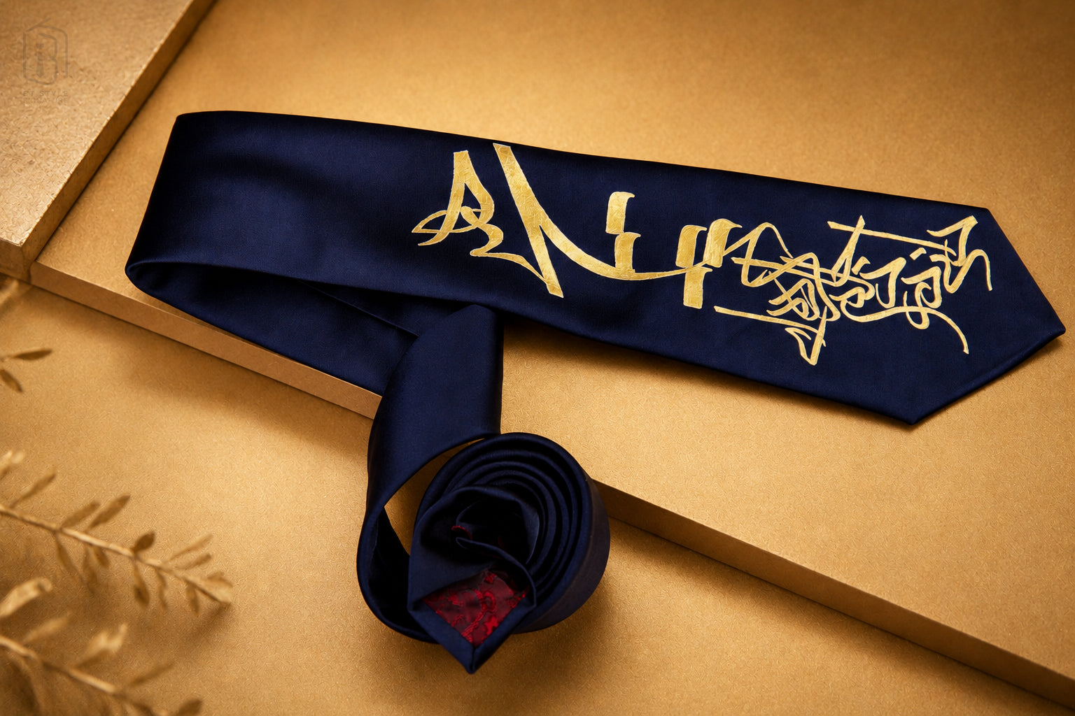 HIICH Persian Poetry Signature Necktie