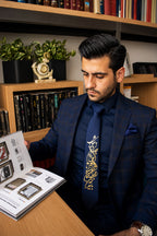 JANAN Persian Poetry Signature Necktie