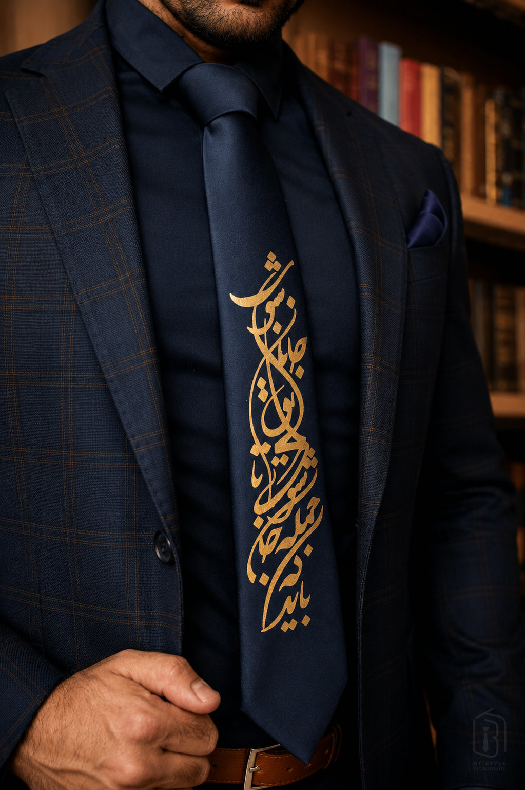 JANAN Persian Poetry Signature Necktie