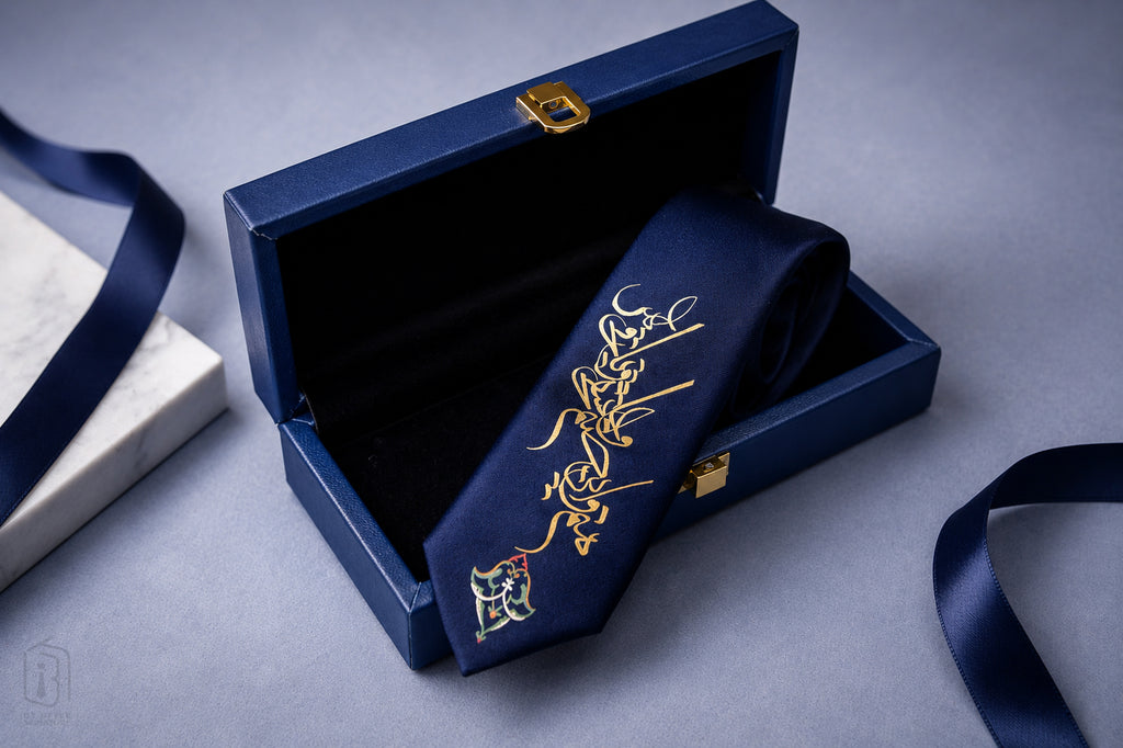 SANAM Persian Poetry Signature Necktie