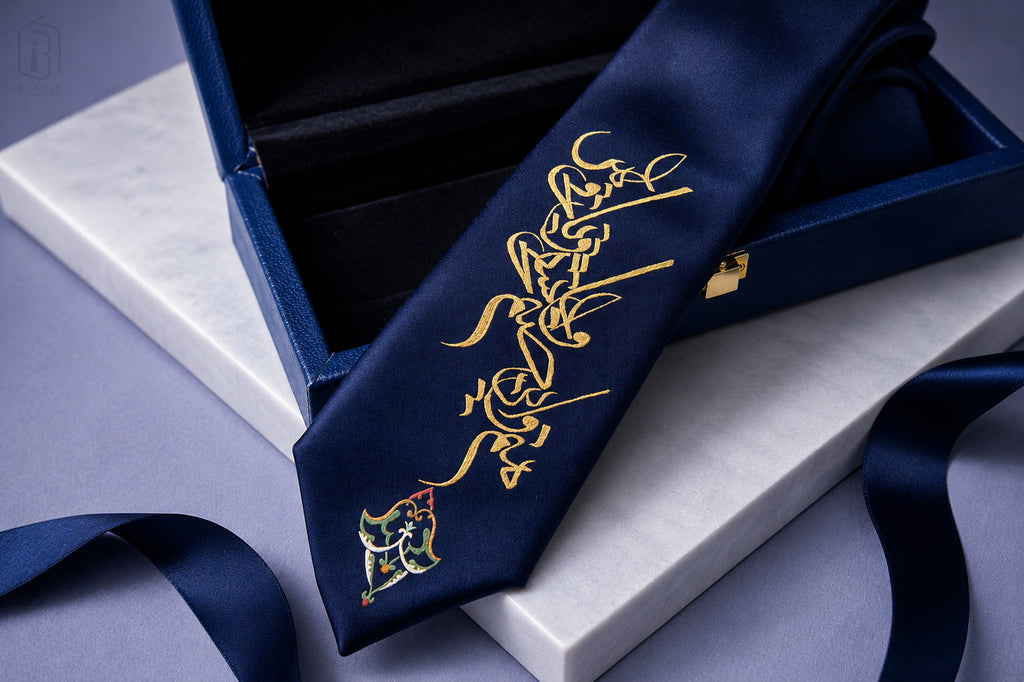 SANAM Persian Poetry Signature Necktie