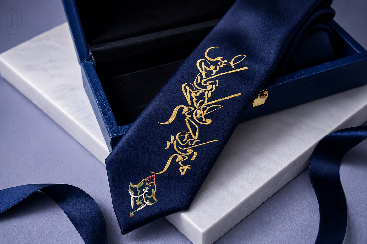 SANAM Persian Poetry Signature Necktie