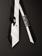 Scarface | Black & White Statement Satin Necktie