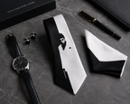 Scarface | Black & White Statement Satin Necktie